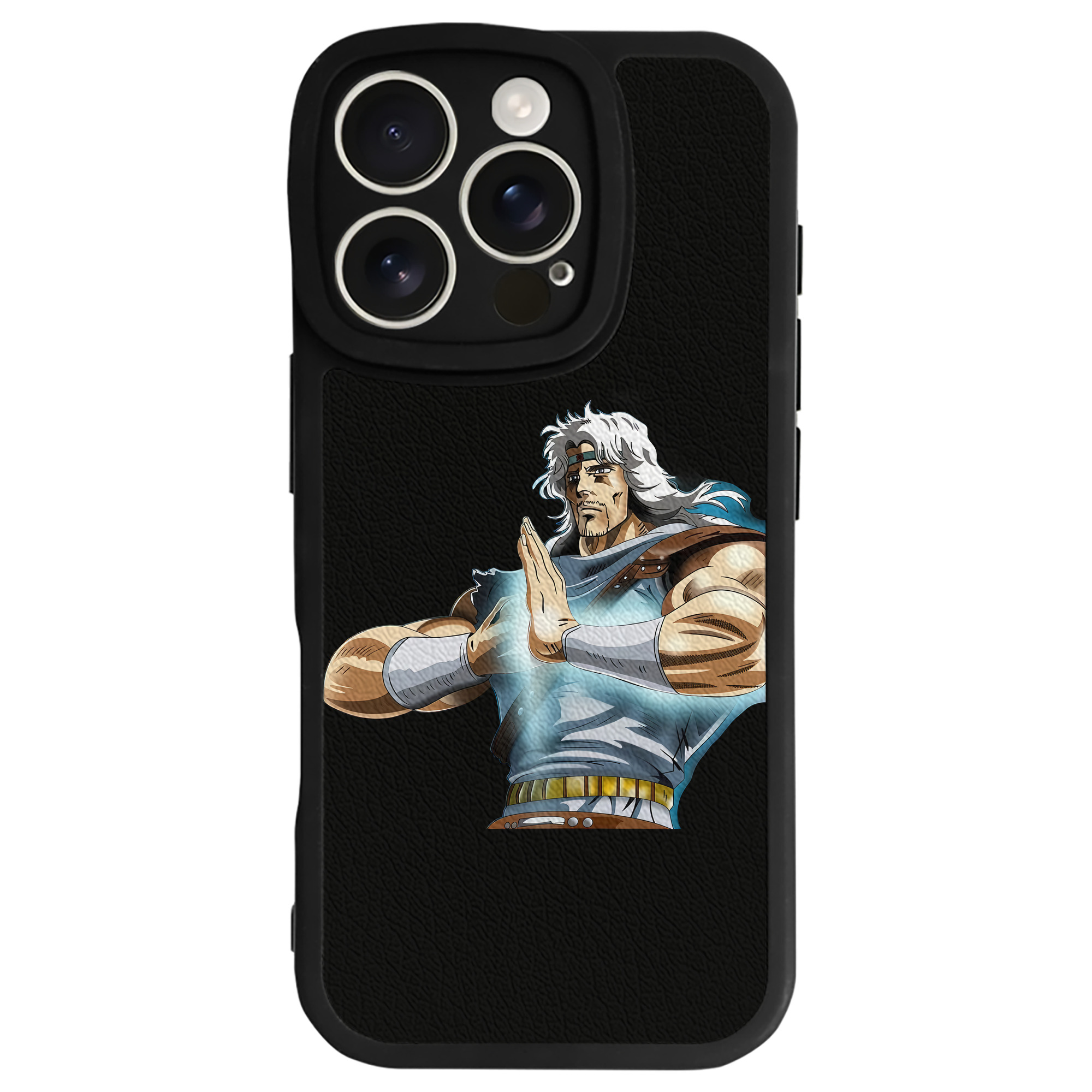 （画像用） 北斗の拳 Fist of the North Star 【iPhone 16シリーズ対応】シリコンスマホケース（レザー調） 材質：シリコン
